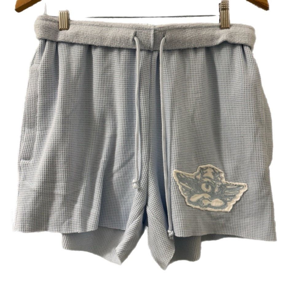 Boys Lie Light Gray Waffle Knit Athletic Shorts